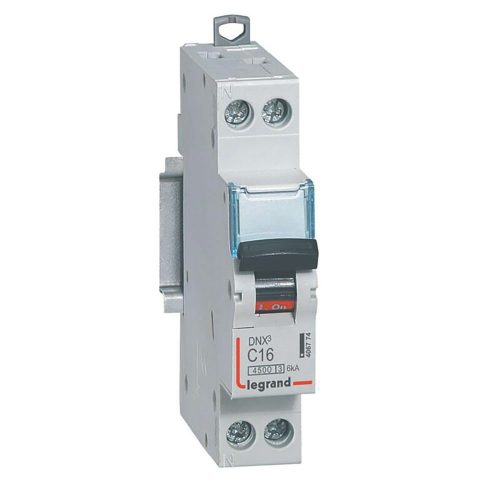 Disjoncteur modulaire type C Legrand DNX3 16A Vis/Vis 1+N 1 pièce