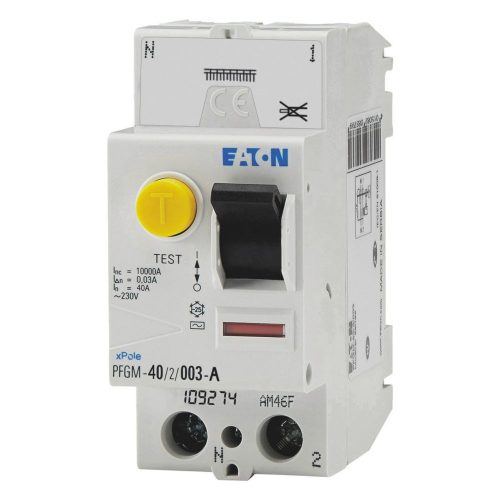 Interrupteur différentiel automatique type A bipôle 30mA 40A xPole Eaton